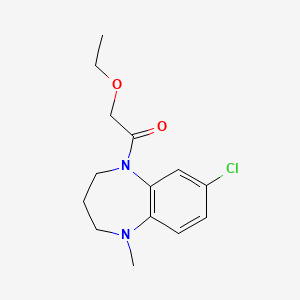 molecular formula C14H19ClN2O2 B7598355 1-(7-chloro-1-methyl-3,4-dihydro-2H-1,5-benzodiazepin-5-yl)-2-ethoxyethanone 