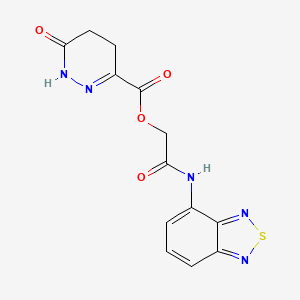 molecular formula C13H11N5O4S B7598370 [2-(2,1,3-benzothiadiazol-4-ylamino)-2-oxoethyl] 6-oxo-4,5-dihydro-1H-pyridazine-3-carboxylate 