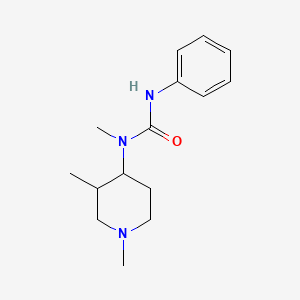 molecular formula C15H23N3O B7598377 1-(1,3-Dimethylpiperidin-4-yl)-1-methyl-3-phenylurea 