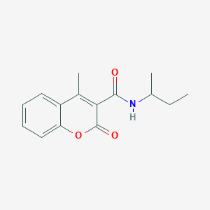 molecular formula C15H17NO3 B7598380 N-butan-2-yl-4-methyl-2-oxochromene-3-carboxamide 