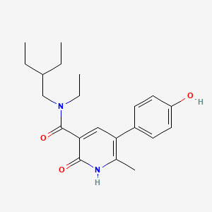 molecular formula C21H28N2O3 B7598399 N-ethyl-N-(2-ethylbutyl)-5-(4-hydroxyphenyl)-6-methyl-2-oxo-1H-pyridine-3-carboxamide 