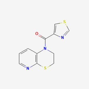 molecular formula C11H9N3OS2 B7598401 2,3-Dihydropyrido[2,3-b][1,4]thiazin-1-yl(1,3-thiazol-4-yl)methanone 