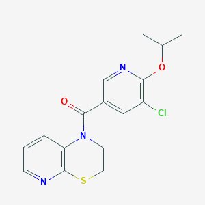 molecular formula C16H16ClN3O2S B7598415 (5-Chloro-6-propan-2-yloxypyridin-3-yl)-(2,3-dihydropyrido[2,3-b][1,4]thiazin-1-yl)methanone 