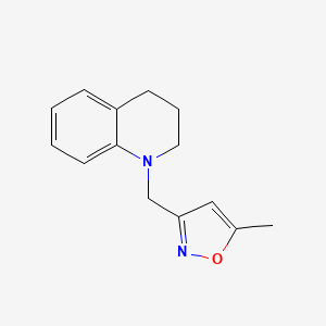 molecular formula C14H16N2O B7598421 3-(3,4-dihydro-2H-quinolin-1-ylmethyl)-5-methyl-1,2-oxazole 