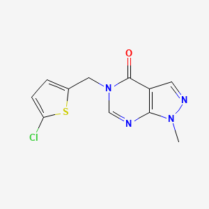 5-[(5-Chlorothiophen-2-yl)methyl]-1-methylpyrazolo[3,4-d]pyrimidin-4-one