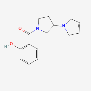 molecular formula C16H20N2O2 B7598454 [3-(2,5-Dihydropyrrol-1-yl)pyrrolidin-1-yl]-(2-hydroxy-4-methylphenyl)methanone 