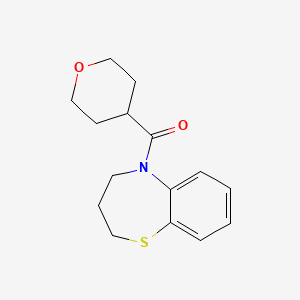 3,4-dihydro-2H-1,5-benzothiazepin-5-yl(oxan-4-yl)methanone