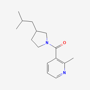 molecular formula C15H22N2O B7598467 [3-(2-Methylpropyl)pyrrolidin-1-yl]-(2-methylpyridin-3-yl)methanone 