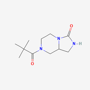 7-(2,2-Dimethylpropanoyl)-1,2,5,6,8,8a-hexahydroimidazo[1,5-a]pyrazin-3-one