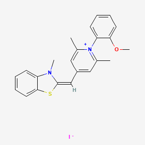 molecular formula C23H23IN2OS B7598503 (2E)-2-[[1-(2-methoxyphenyl)-2,6-dimethylpyridin-1-ium-4-yl]methylidene]-3-methyl-1,3-benzothiazole;iodide 