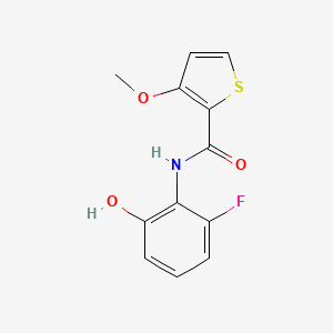 molecular formula C12H10FNO3S B7598508 N-(2-fluoro-6-hydroxyphenyl)-3-methoxythiophene-2-carboxamide 