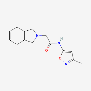 2-(1,3,3a,4,7,7a-hexahydroisoindol-2-yl)-N-(3-methyl-1,2-oxazol-5-yl)acetamide