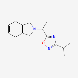 5-[1-(1,3,3a,4,7,7a-Hexahydroisoindol-2-yl)ethyl]-3-propan-2-yl-1,2,4-oxadiazole