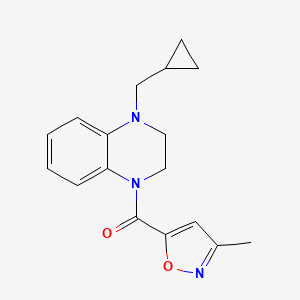 molecular formula C17H19N3O2 B7598537 [4-(Cyclopropylmethyl)-2,3-dihydroquinoxalin-1-yl]-(3-methyl-1,2-oxazol-5-yl)methanone 