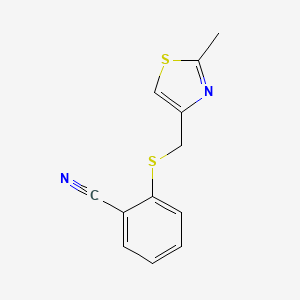 2-[(2-Methyl-1,3-thiazol-4-yl)methylsulfanyl]benzonitrile