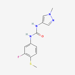 1-(3-Fluoro-4-methylsulfanylphenyl)-3-(1-methylpyrazol-4-yl)urea