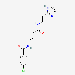 4-chloro-N-[4-[2-(1H-imidazol-2-yl)ethylamino]-4-oxobutyl]benzamide