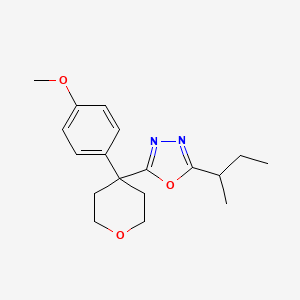 2-Butan-2-yl-5-[4-(4-methoxyphenyl)oxan-4-yl]-1,3,4-oxadiazole