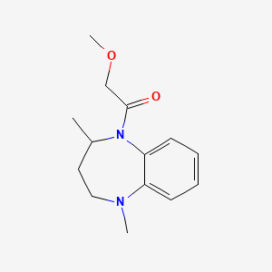 molecular formula C14H20N2O2 B7598614 1-(1,4-dimethyl-3,4-dihydro-2H-1,5-benzodiazepin-5-yl)-2-methoxyethanone 