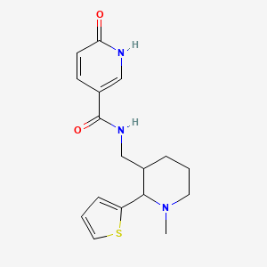 N-[(1-methyl-2-thiophen-2-ylpiperidin-3-yl)methyl]-6-oxo-1H-pyridine-3-carboxamide