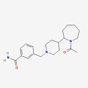 molecular formula C21H31N3O2 B7598631 3-[[4-(1-Acetylazepan-2-yl)piperidin-1-yl]methyl]benzamide 