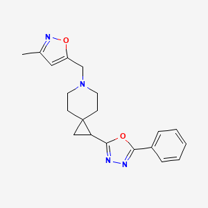 2-[6-[(3-Methyl-1,2-oxazol-5-yl)methyl]-6-azaspiro[2.5]octan-2-yl]-5-phenyl-1,3,4-oxadiazole