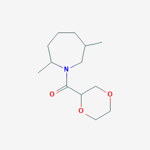 (2,6-Dimethylazepan-1-yl)-(1,4-dioxan-2-yl)methanone