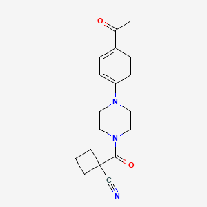 1-[4-(4-Acetylphenyl)piperazine-1-carbonyl]cyclobutane-1-carbonitrile