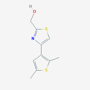 molecular formula C10H11NOS2 B7598677 [4-(2,5-Dimethylthiophen-3-yl)-1,3-thiazol-2-yl]methanol 