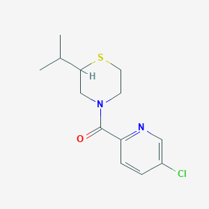 molecular formula C13H17ClN2OS B7598679 (5-Chloropyridin-2-yl)-(2-propan-2-ylthiomorpholin-4-yl)methanone 