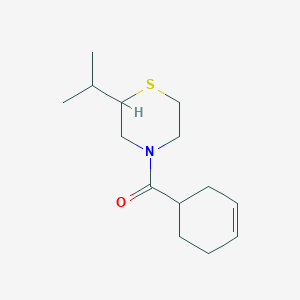 molecular formula C14H23NOS B7598681 Cyclohex-3-en-1-yl-(2-propan-2-ylthiomorpholin-4-yl)methanone 