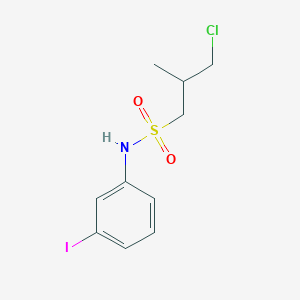 molecular formula C10H13ClINO2S B7598705 3-chloro-N-(3-iodophenyl)-2-methylpropane-1-sulfonamide 