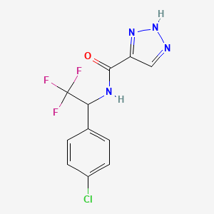 molecular formula C11H8ClF3N4O B7598710 N-[1-(4-chlorophenyl)-2,2,2-trifluoroethyl]-2H-triazole-4-carboxamide 