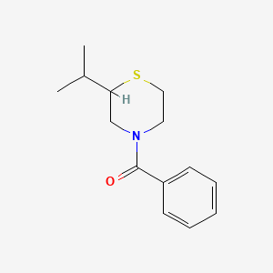 molecular formula C14H19NOS B7598737 Phenyl-(2-propan-2-ylthiomorpholin-4-yl)methanone 