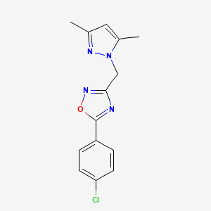 5-(4-Chlorophenyl)-3-[(3,5-dimethylpyrazol-1-yl)methyl]-1,2,4-oxadiazole