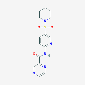 N-(5-piperidin-1-ylsulfonylpyridin-2-yl)pyrazine-2-carboxamide