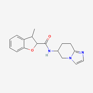 molecular formula C17H19N3O2 B7598823 3-methyl-N-(5,6,7,8-tetrahydroimidazo[1,2-a]pyridin-6-yl)-2,3-dihydro-1-benzofuran-2-carboxamide 