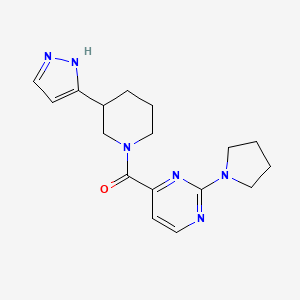 [3-(1H-pyrazol-5-yl)piperidin-1-yl]-(2-pyrrolidin-1-ylpyrimidin-4-yl)methanone