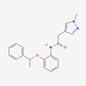 2-(1-methylpyrazol-4-yl)-N-[2-(1-phenylethoxy)phenyl]acetamide