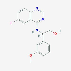 2-[(6-Fluoroquinazolin-4-yl)amino]-2-(3-methoxyphenyl)ethanol