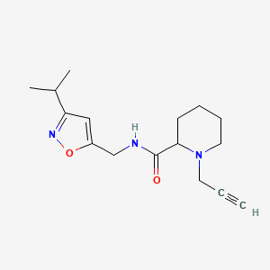 1-(prop-2-yn-1-yl)-N-{[3-(propan-2-yl)-1,2-oxazol-5-yl]methyl}piperidine-2-carboxamide