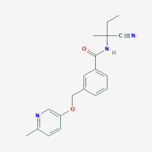 N-(2-cyanobutan-2-yl)-3-[(6-methylpyridin-3-yl)oxymethyl]benzamide