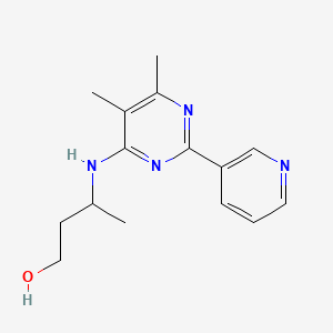 3-[(5,6-Dimethyl-2-pyridin-3-ylpyrimidin-4-yl)amino]butan-1-ol