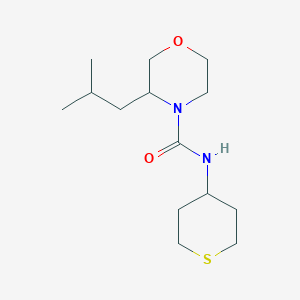 3-(2-methylpropyl)-N-(thian-4-yl)morpholine-4-carboxamide