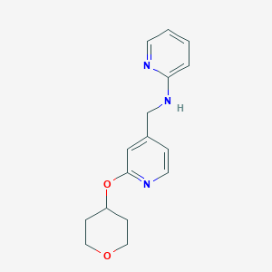 N-[[2-(oxan-4-yloxy)pyridin-4-yl]methyl]pyridin-2-amine