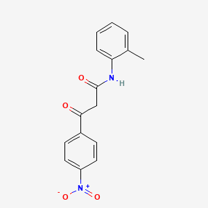 N-(2-methylphenyl)-3-(4-nitrophenyl)-3-oxopropanamide