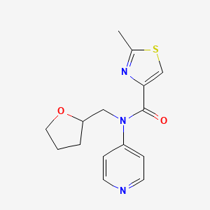 2-methyl-N-(oxolan-2-ylmethyl)-N-pyridin-4-yl-1,3-thiazole-4-carboxamide