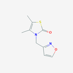 molecular formula C9H10N2O2S B7598979 4,5-Dimethyl-3-(1,2-oxazol-3-ylmethyl)-1,3-thiazol-2-one 