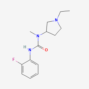 1-(1-Ethylpyrrolidin-3-yl)-3-(2-fluorophenyl)-1-methylurea