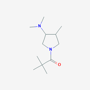 1-[3-(Dimethylamino)-4-methylpyrrolidin-1-yl]-2,2-dimethylpropan-1-one